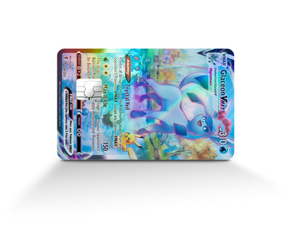 Anime Town Creations Holographic Credit Card Rare Glaceon Pokemon Card Full Skins - Anime Pokemon Holographic Credit Card Skin