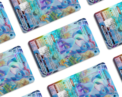 Anime Town Creations Holographic Credit Card Rare Glaceon Pokemon Card Window Skins - Anime Pokemon Holographic Credit Card Skin