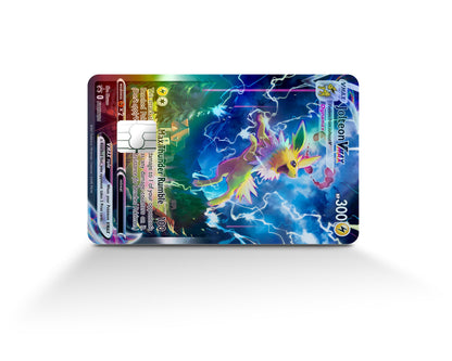 Anime Town Creations Holographic Credit Card Rare Jolteon Pokemon Card Full Skins - Anime Pokemon Holographic Credit Card Skin