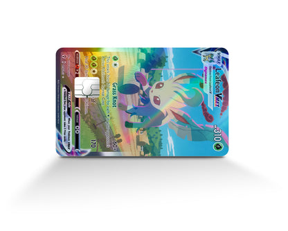 Anime Town Creations Holographic Credit Card Rare Leafeon Pokemon Card Full Skins - Anime Pokemon Holographic Credit Card Skin