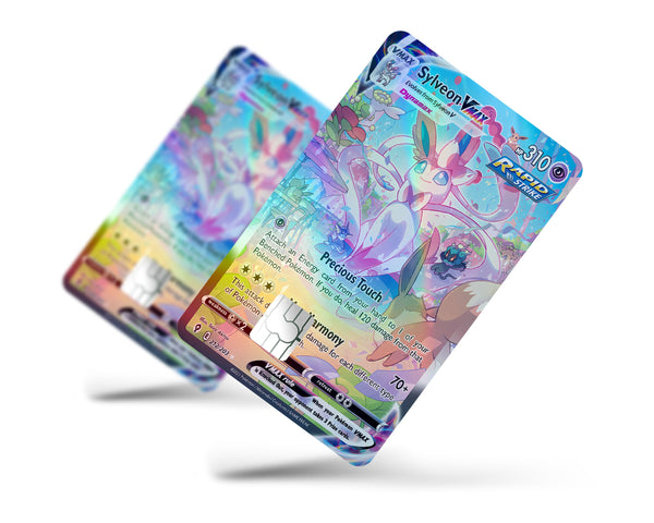 holographic sylveon pokemon card Rare Sylveon Pokemon Card Holographic Credit Card Holographic Credit Card  Skin – Anime Town Creations