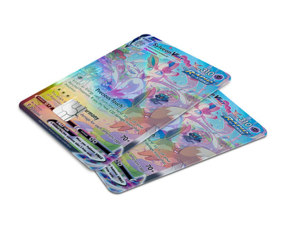 Anime Town Creations Holographic Credit Card Rare Sylveon Pokemon Card Window Skins - Anime Pokemon Holographic Credit Card Skin