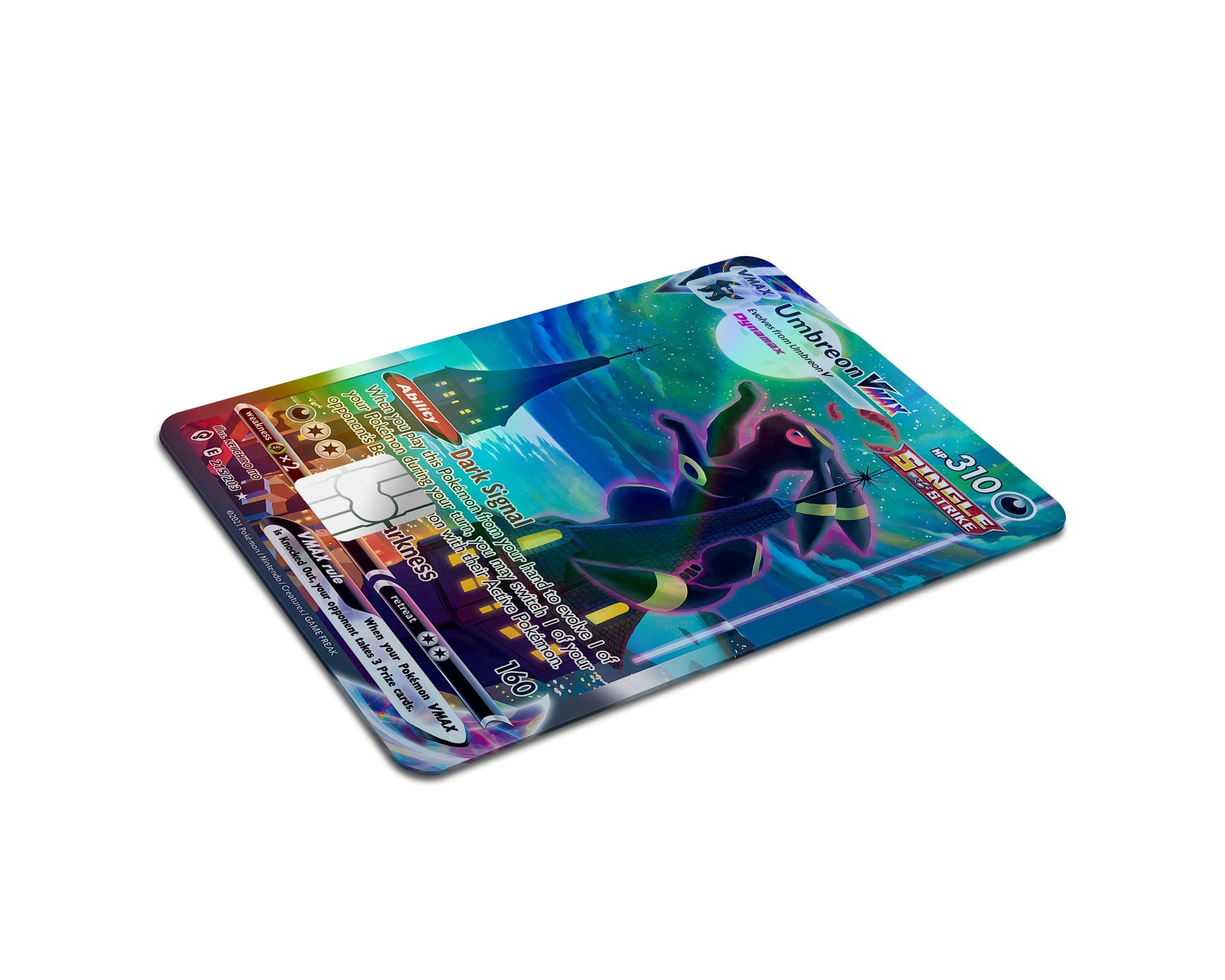 Rare Umbreon Pokemon Card Holographic Credit Card Skin