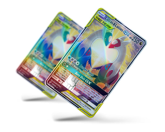 Anime Town Creations Holographic Credit Card Tag Latias & Latios Pokemon Card Full Skins - Anime Pokemon Holographic Credit Card Skin