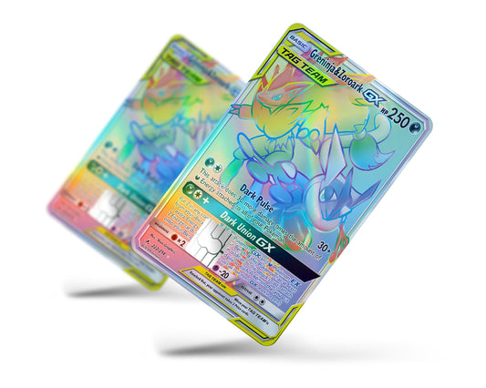 Anime Town Creations Holographic Credit Card Tag Rainbow Greninja Zoroark Pokemon Card Full Skins - Anime Pokemon Holographic Credit Card Skin
