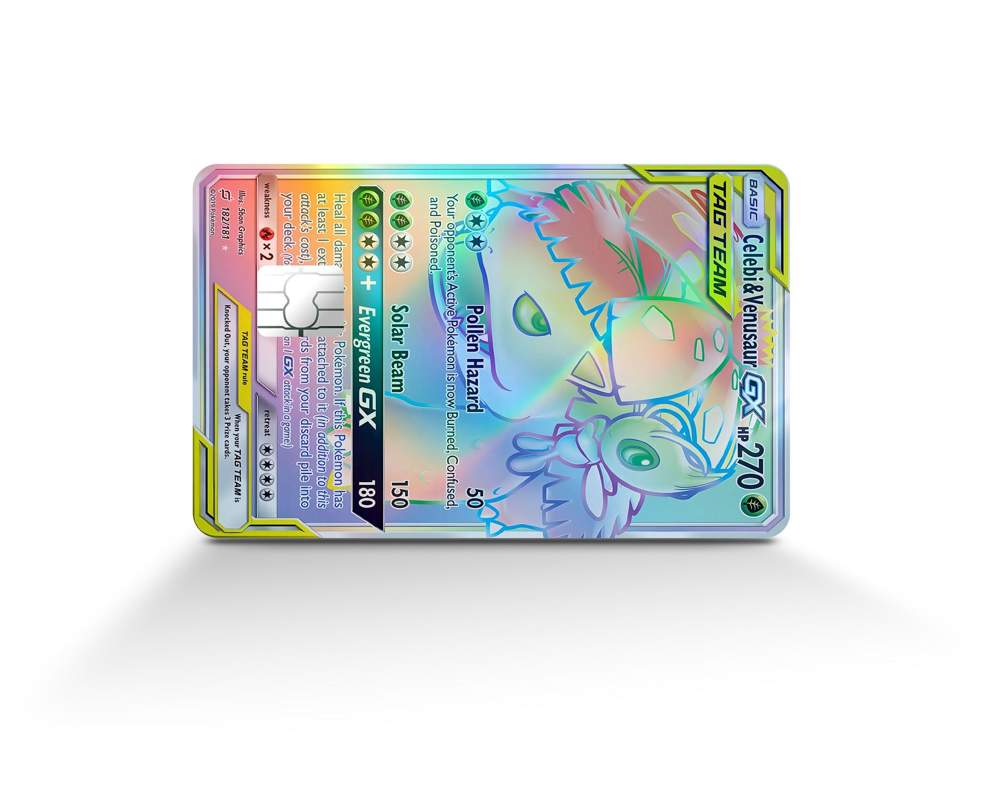 Tag Rainbow Venusaur Celebi Pokemon Card Holographic Credit Card Holographic Credit Card Skin Anime Town Creations Tag Rainbow Venusaur Celebi Pokemon Card Holographic Credit Card Holographic Credit Card Skin Anime Town Creations