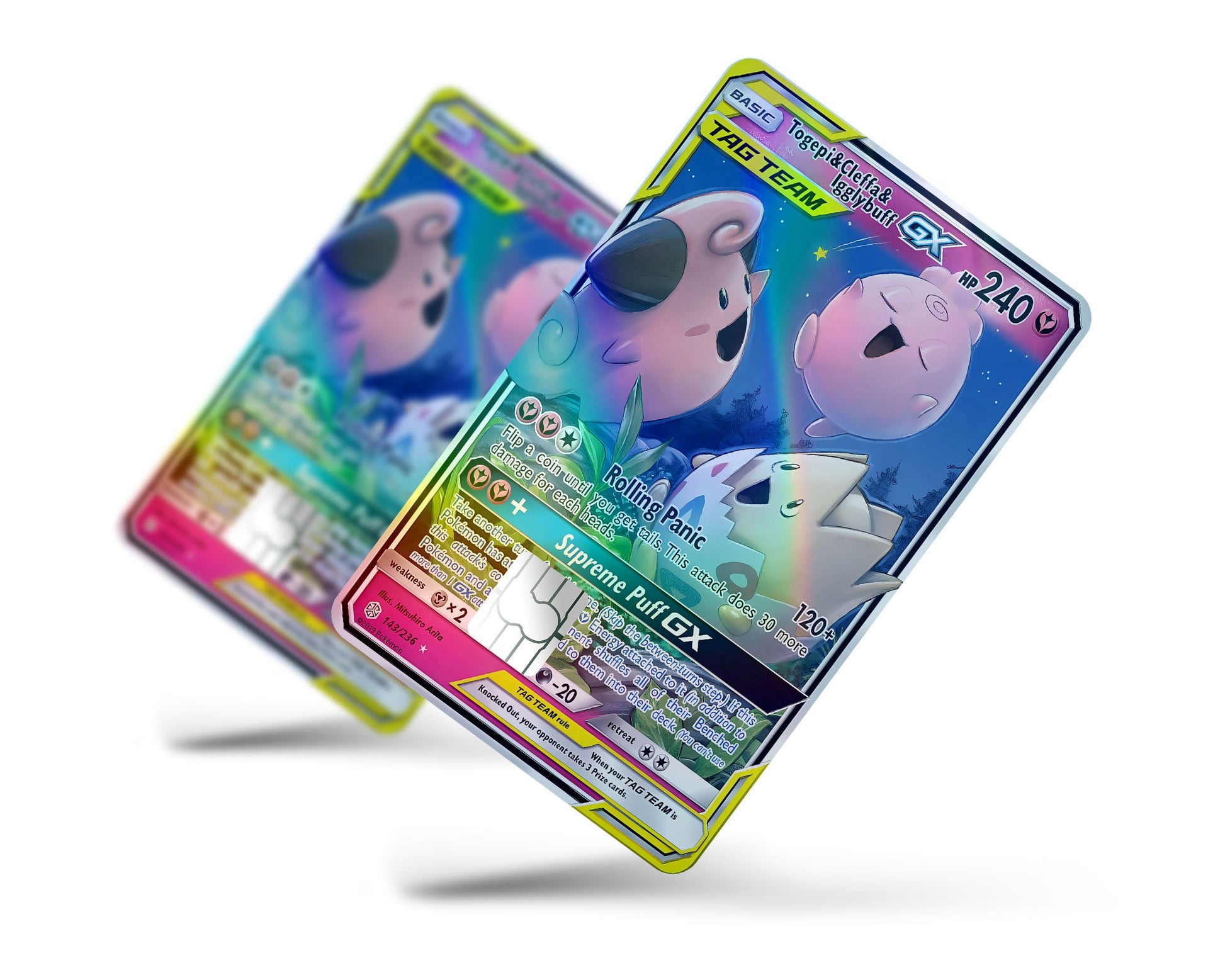 Tag Togepi Cleffa Igglybuff Pokemon Card Holographic Credit Card Skin - Full / Small Tag Togepi Cleffa Igglybuff Pokemon Card Holographic Credit Card Skin - Full / Small