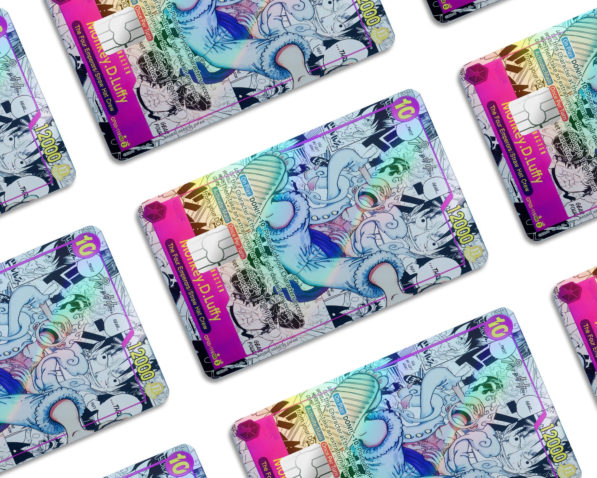 Luffy Gear 5 Manga Limited Edition One Piece Card Holographic Credit Card Holographic Credit Card Skin – Anime Town Creations