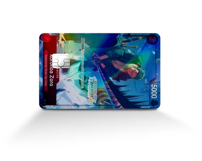 Anime Town Creations Holographic Credit Card Treasure Cup Zoro One Piece Card Full Skins - Anime One Piece Holographic Credit Card Skin