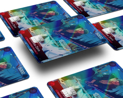 Anime Town Creations Holographic Credit Card Treasure Cup Zoro One Piece Card Window Skins - Anime One Piece Holographic Credit Card Skin