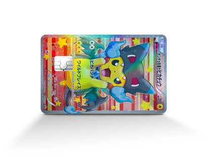 Anime Town Creations Holographic Credit Card Poncho Pikachu Mega Charizard X Cosplay Pokemon Card Full Skins - Anime Pokemon Holographic Credit Card Skin