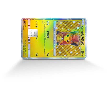 Anime Town Creations Holographic Credit Card Poncho Pikachu Vulpix Cosplay Pokemon Card Full Skins - Anime Pokemon Holographic Credit Card Skin