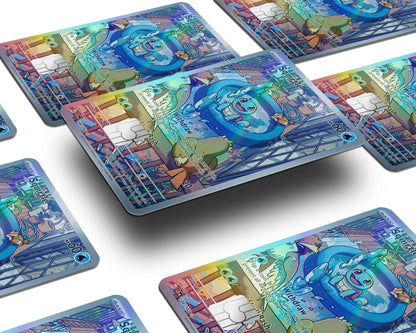 Anime Town Creations Holographic Credit Card Squirtle Splash Pokemon Card Window Skins - Anime Pokemon Holographic Credit Card Skin
