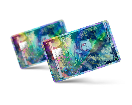 Anime Town Creations Holographic Credit Card Bulbasaur Pocket Pokemon Card Full Skins - Anime Pokemon Holographic Credit Card Skin