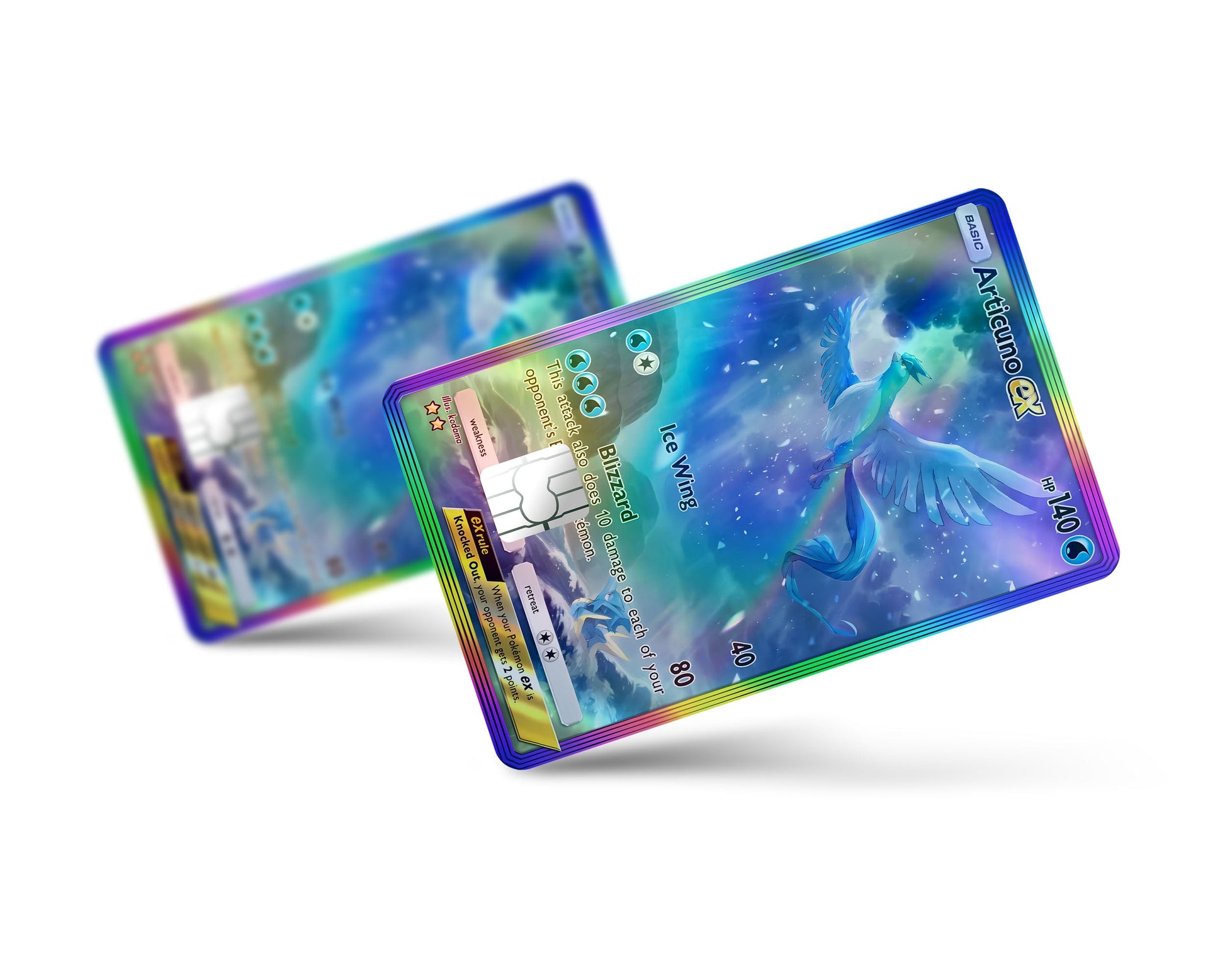 Articuno Pocket Pokemon Card Holographic Credit Card Skin Articuno Pocket Pokemon Card Holographic Credit Card Skin