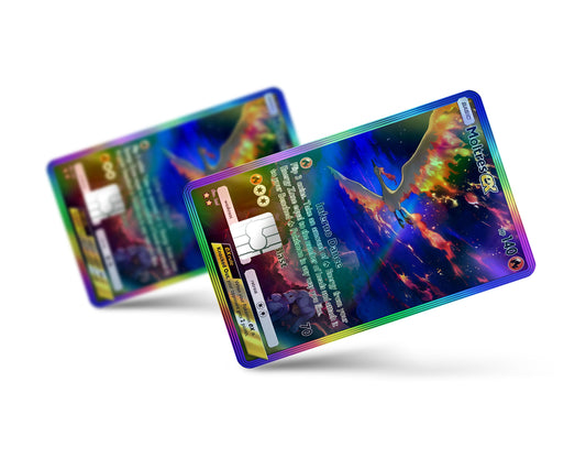 Anime Town Creations Holographic Credit Card Moltres Pocket Pokemon Card Full Skins - Anime Pokemon Holographic Credit Card Skin