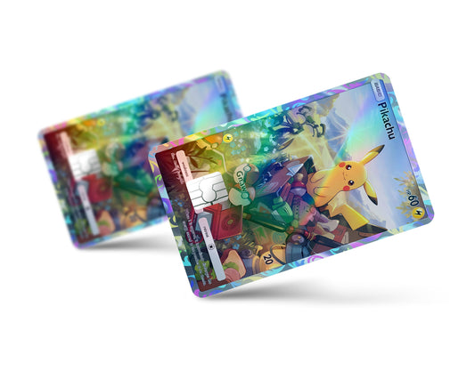 Anime Town Creations Holographic Credit Card Pikachu Pocket Pokemon Card Full Skins - Anime Pokemon Holographic Credit Card Skin