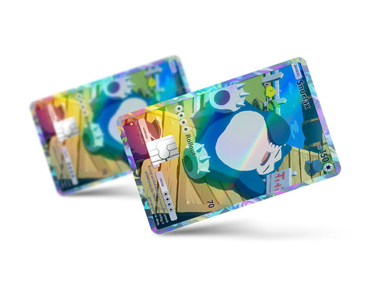 Anime Town Creations Holographic Credit Card Snorlax Pocket Pokemon Card Full Skins - Anime Pokemon Holographic Credit Card Skin