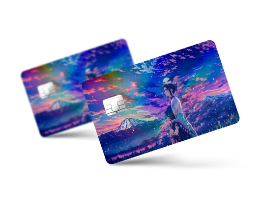 Anime Town Creations Holographic Credit Card Demon Slayer Shinobu Kocho Full Skins - Anime Demon Slayer Holographic Credit Card Skin