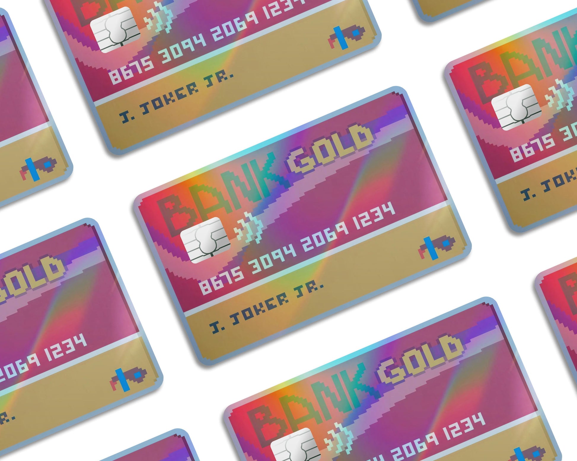 Balatro Credit Card Joker Holographic Credit Card Skin - Full / Small Balatro Credit Card Joker Holographic Credit Card Skin - Full / Small