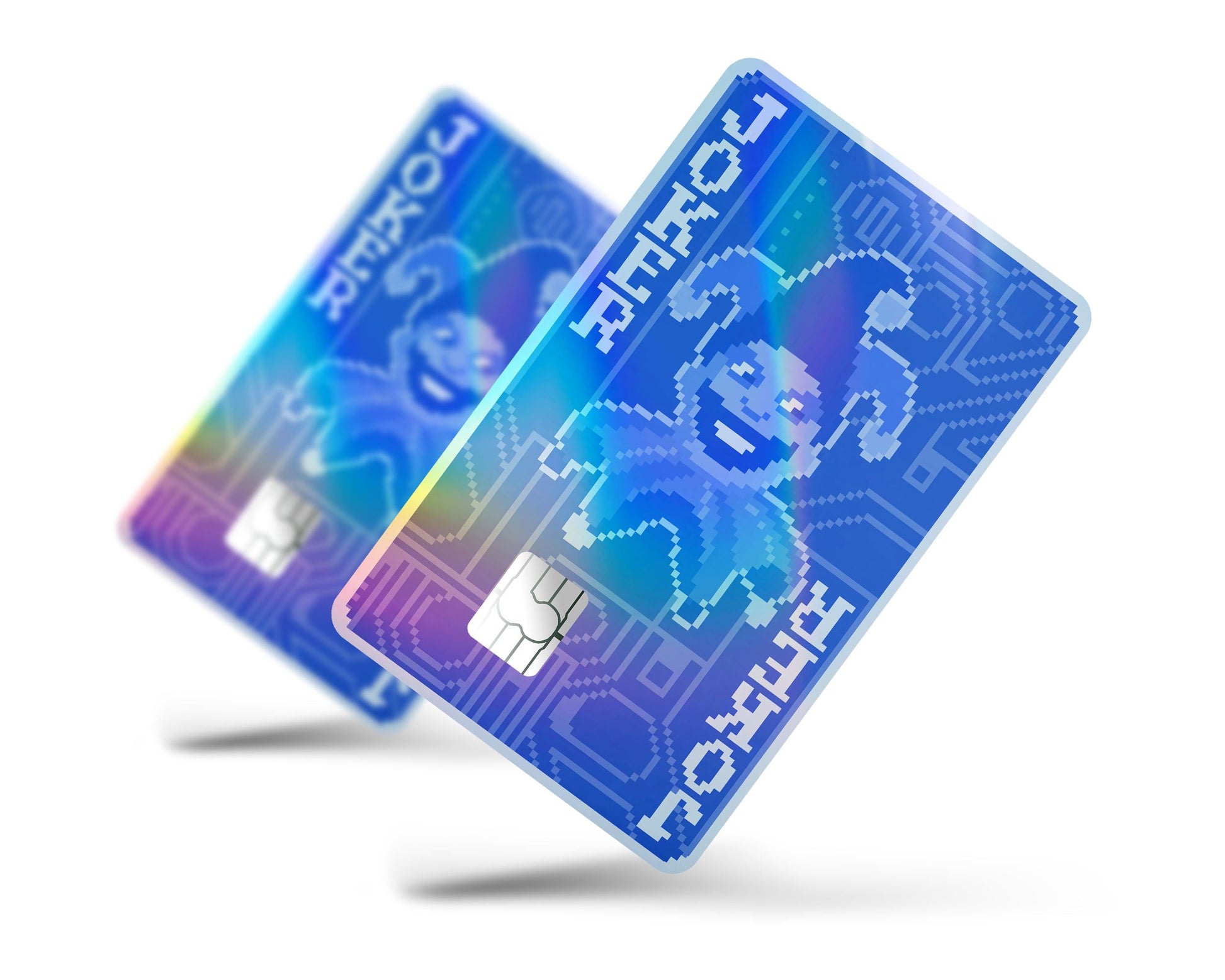 Balatro Blueprint Joker Holographic Credit Card Skin - Full / Small Balatro Blueprint Joker Holographic Credit Card Skin - Full / Small