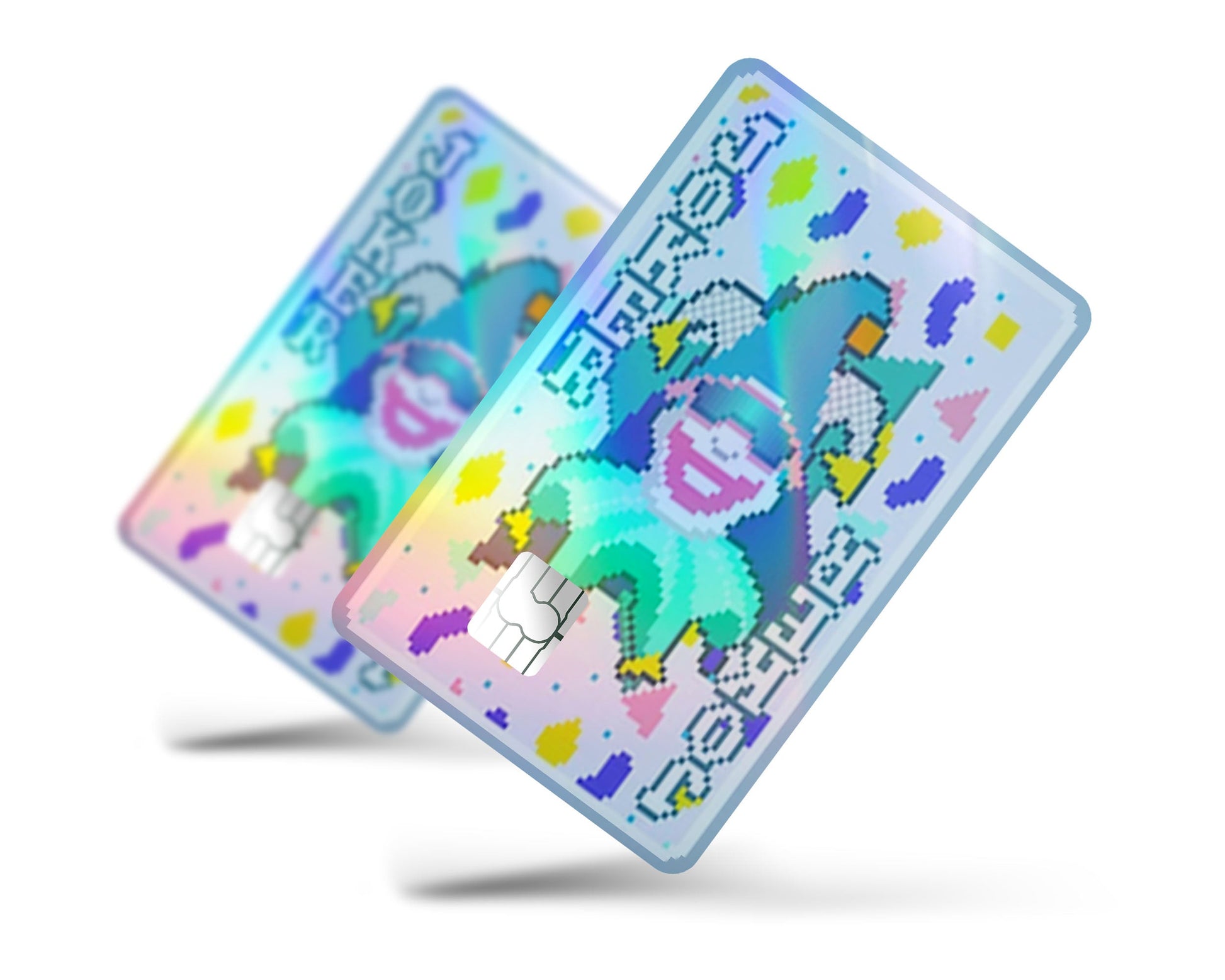 Anime Town Creations Holographic Credit Card Balatro Throwback Joker Full Skins - Anime Balatro Holographic Credit Card Skin