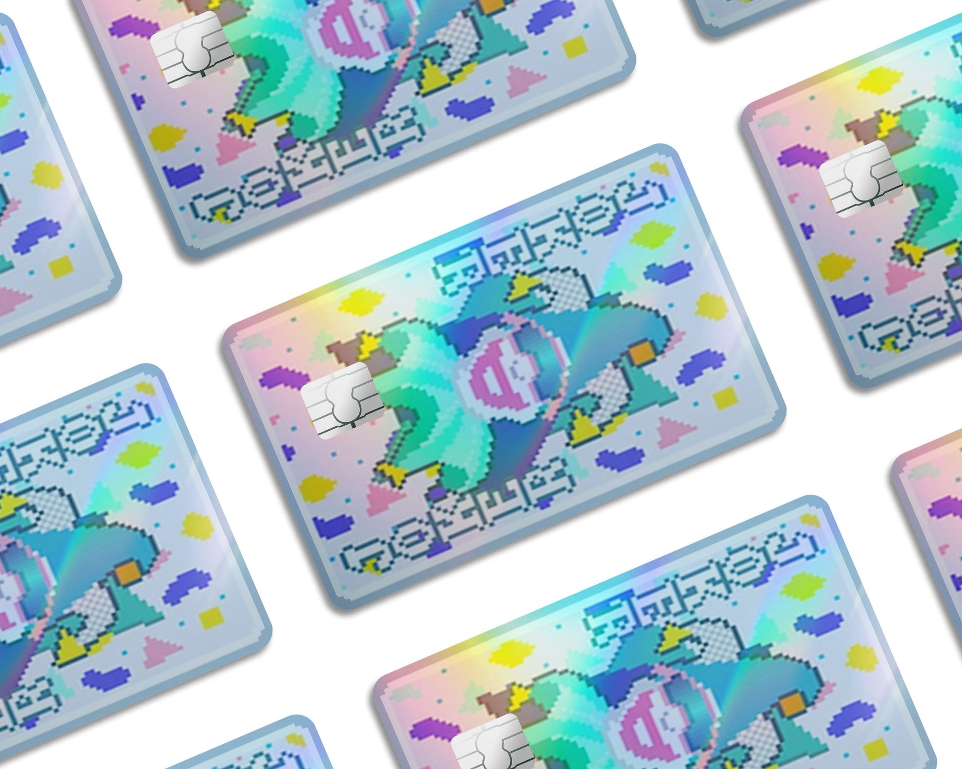 Anime Town Creations Holographic Credit Card Balatro Throwback Joker Window Skins - Anime Balatro Holographic Credit Card Skin