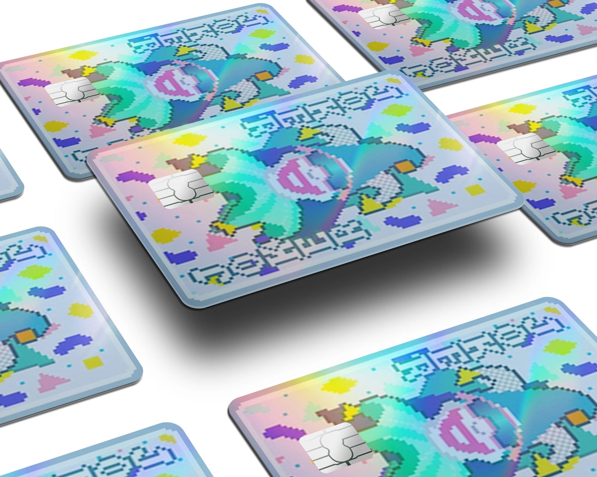Anime Town Creations Holographic Credit Card Balatro Throwback Joker Window Skins - Anime Balatro Holographic Credit Card Skin