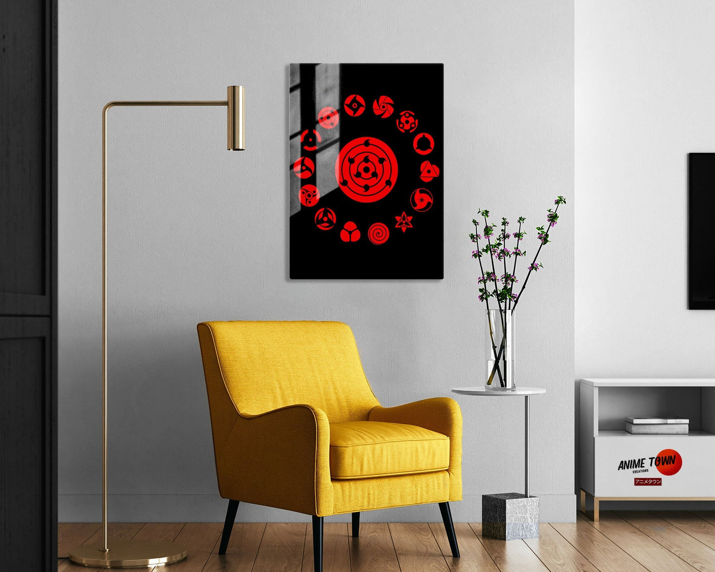 Sharingan Eye Pattern Metal Poster