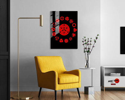 Sharingan Eye Pattern Metal Poster