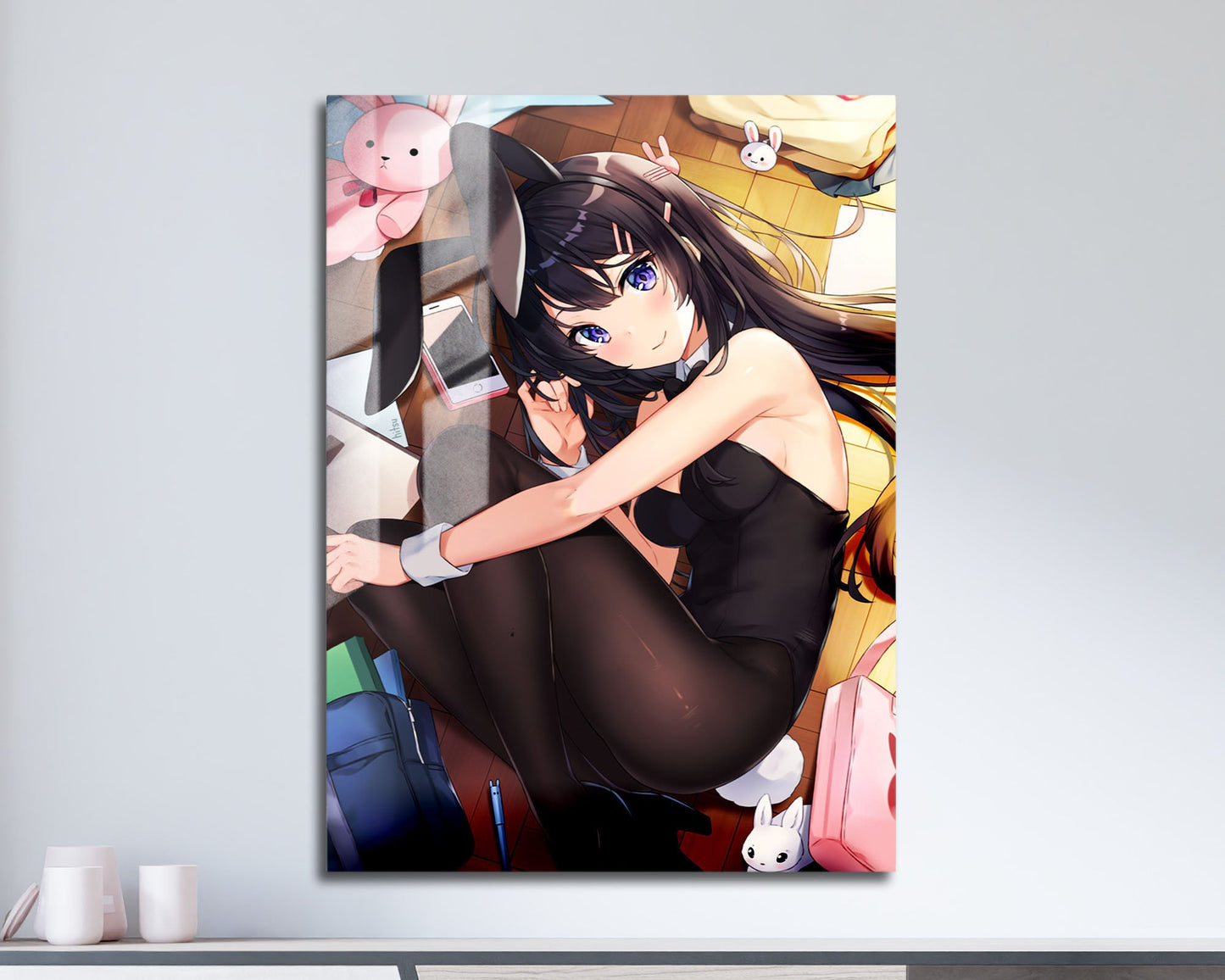 Anime Town Creations Metal Poster Bunny Girl Senpai Mai Sakurajima 11" x 17" Home Goods - Anime Rascal Does Not Dream of Bunny Girl Senpai Metal Poster