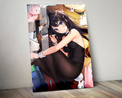 Anime Town Creations Metal Poster Bunny Girl Senpai Mai Sakurajima 5" x 7" Home Goods - Anime Rascal Does Not Dream of Bunny Girl Senpai Metal Poster