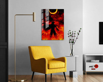 Demon Slayer Rengoku Kyojuro Moonlight Metal Poster