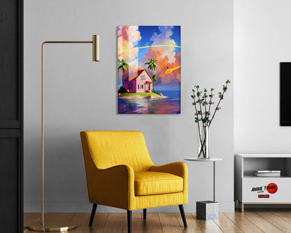 Dragon Ball Kame House Metal Poster
