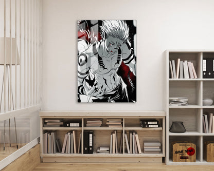 Anime Town Creations Metal Poster Jujutsu Kaisen Sukuna Chains 16" x 24" Home Goods - Anime Jujutsu Kaisen Metal Poster