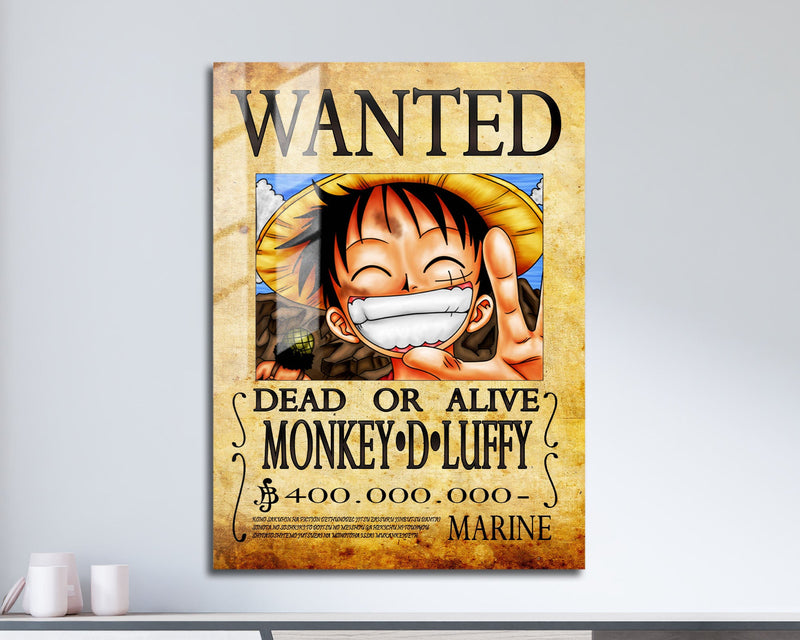One Piece Luffy Wanted Poster Metal Poster