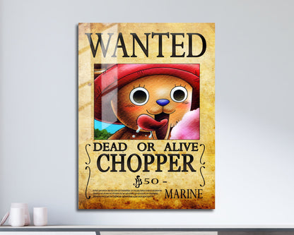Anime Town Creations Metal Poster One Piece Chopper Wanted Poster 11" x 17" Home Goods - Anime One Piece Metal Poster