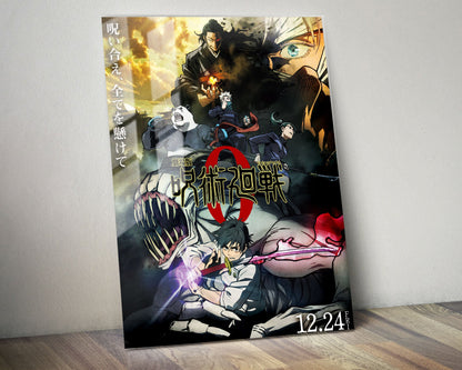 Anime Town Creations Metal Poster Jujutsu Kaisen 0 The Prequel 5" x 7" Home Goods - Anime Jujutsu Kaisen Metal Poster