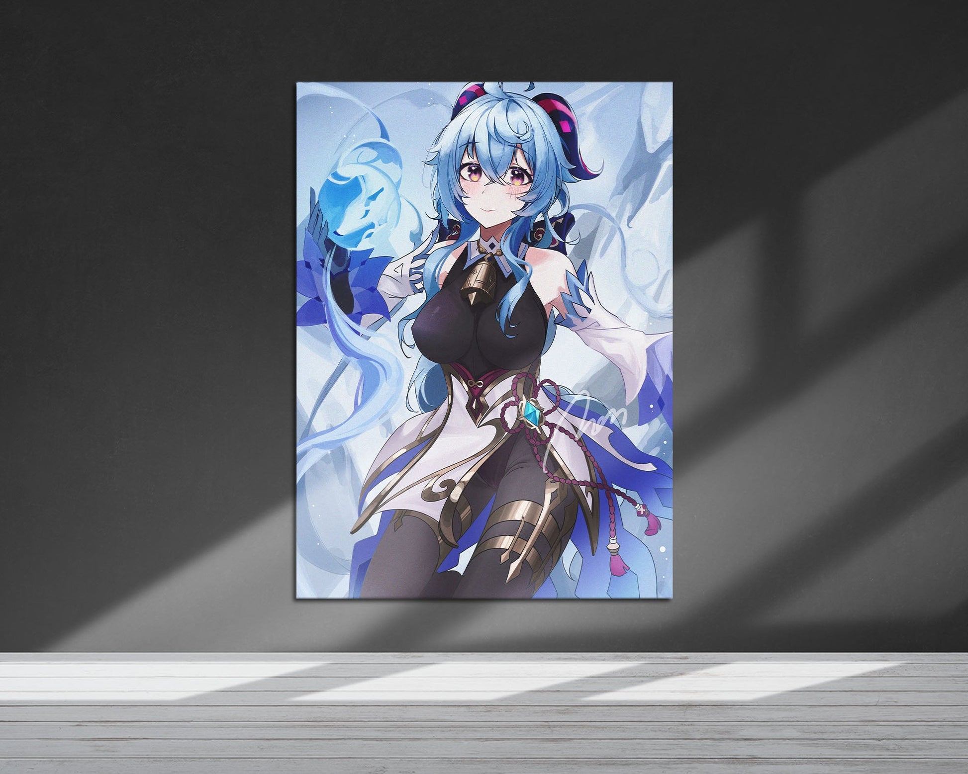 Anime Town Creations Metal Poster Genshin Impact Ganyu 5" x 7" Home Goods - Anime Genshin Impact Metal Poster