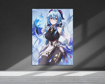 Anime Town Creations Metal Poster Genshin Impact Ganyu 5" x 7" Home Goods - Anime Genshin Impact Metal Poster