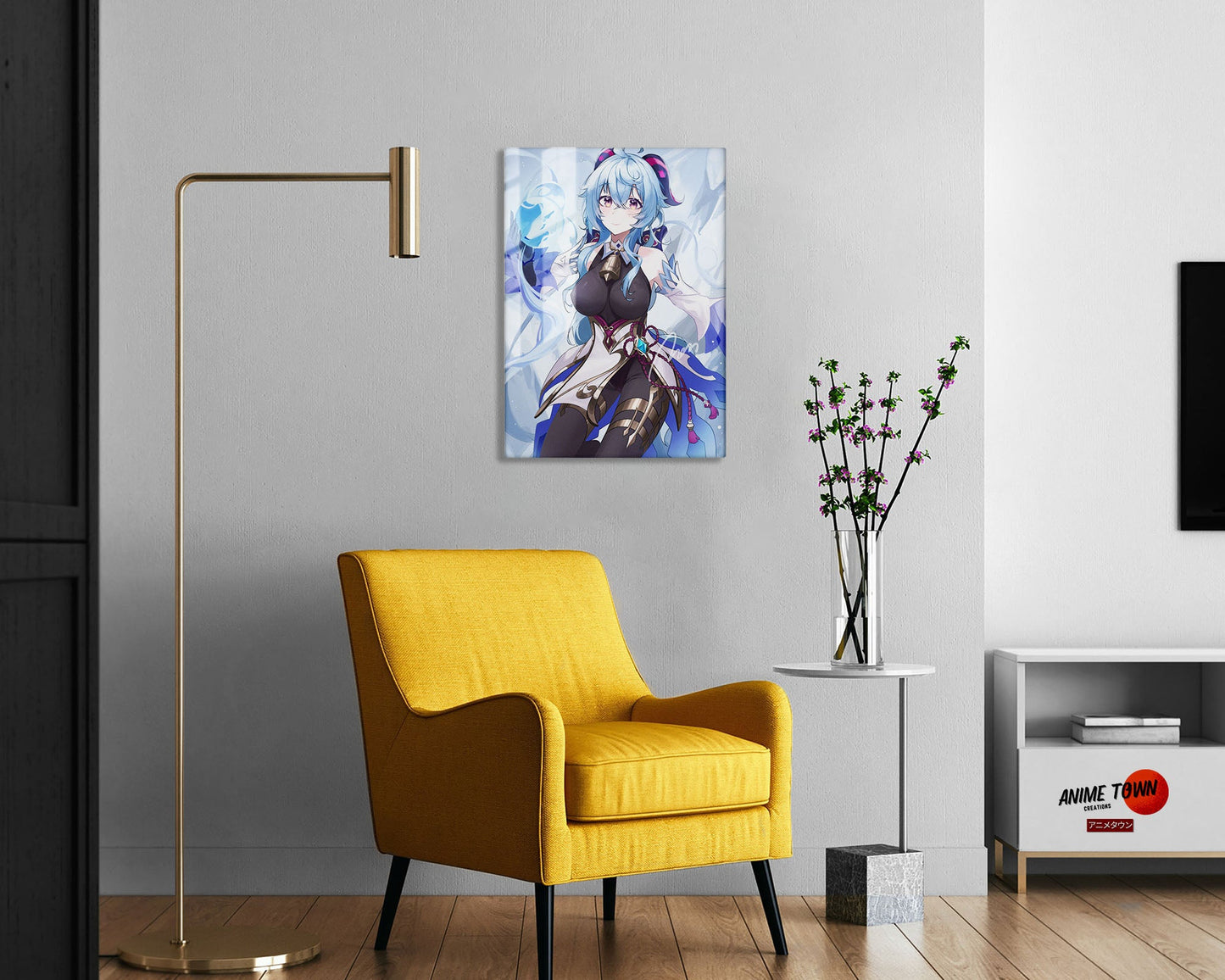 Anime Town Creations Metal Poster Genshin Impact Ganyu 5" x 7" Home Goods - Anime Genshin Impact Metal Poster