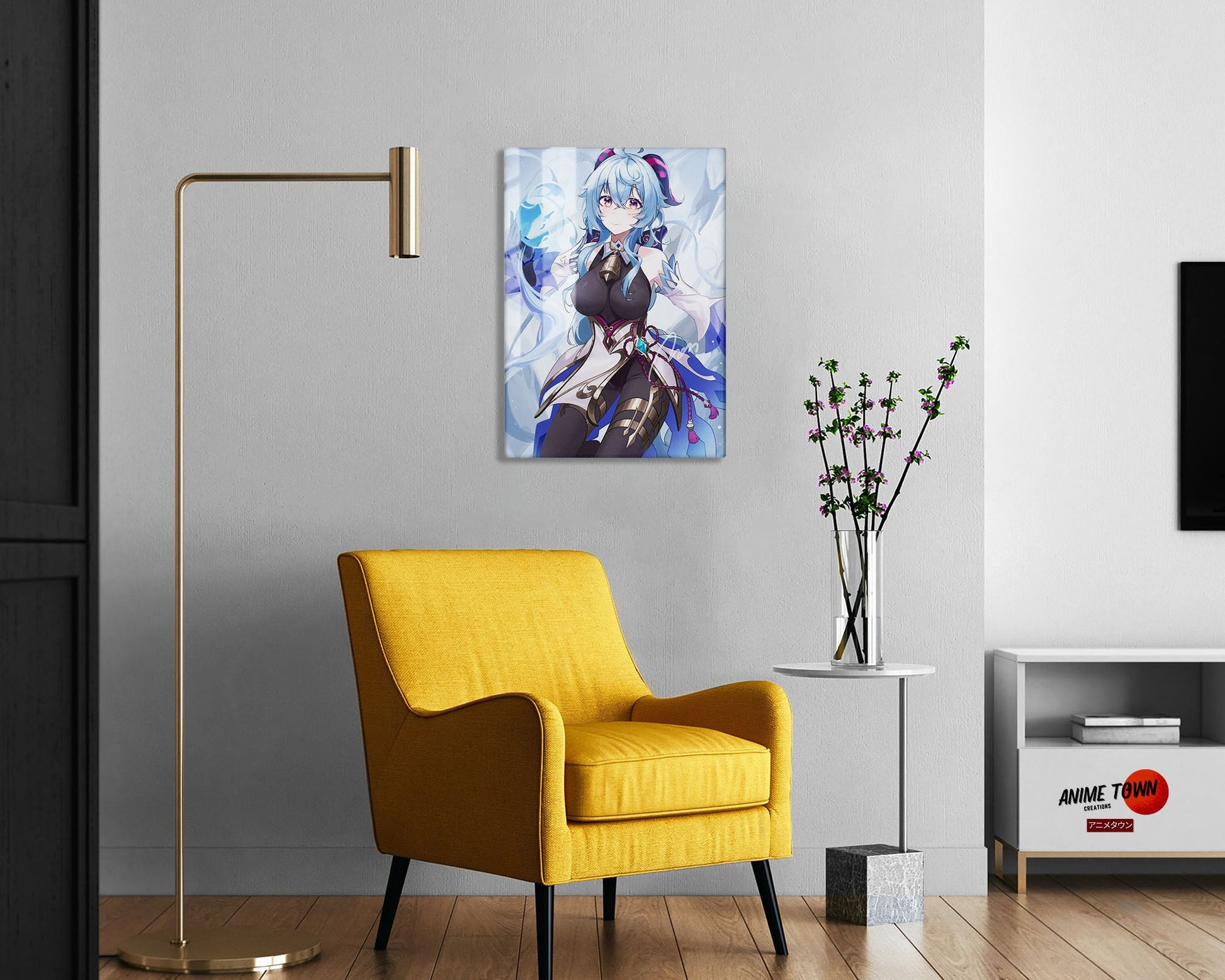 Anime Town Creations Metal Poster Genshin Impact Ganyu 5" x 7" Home Goods - Anime Genshin Impact Metal Poster