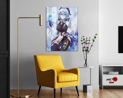 Anime Town Creations Metal Poster Genshin Impact Ganyu 5" x 7" Home Goods - Anime Genshin Impact Metal Poster