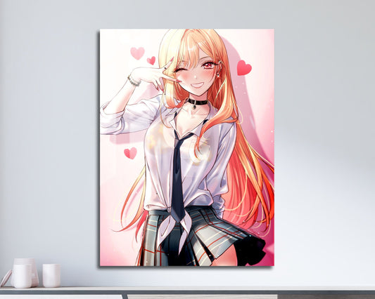 Anime Town Creations Metal Poster My Dress up Darling Marin School Girl 11" x 17" Home Goods - Anime My Dress Up Darling Metal Poster