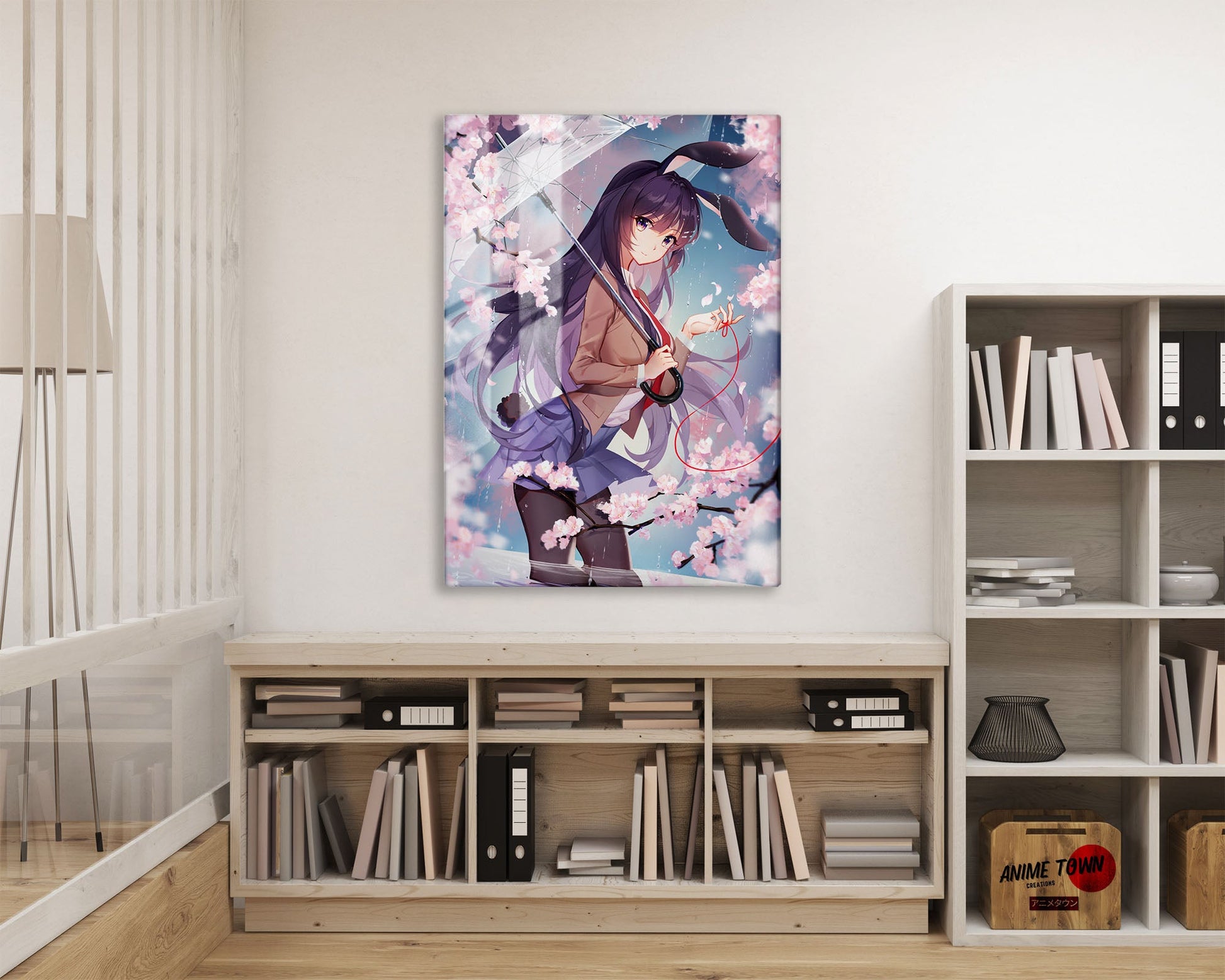 Anime Town Creations Metal Poster Bunny Girl Senpai Mai Sakurajima School Girl 16" x 24" Home Goods - Anime Rascal Does Not Dream of Bunny Girl Senpai Metal Poster