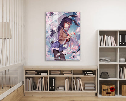 Anime Town Creations Metal Poster Bunny Girl Senpai Mai Sakurajima School Girl 16" x 24" Home Goods - Anime Rascal Does Not Dream of Bunny Girl Senpai Metal Poster