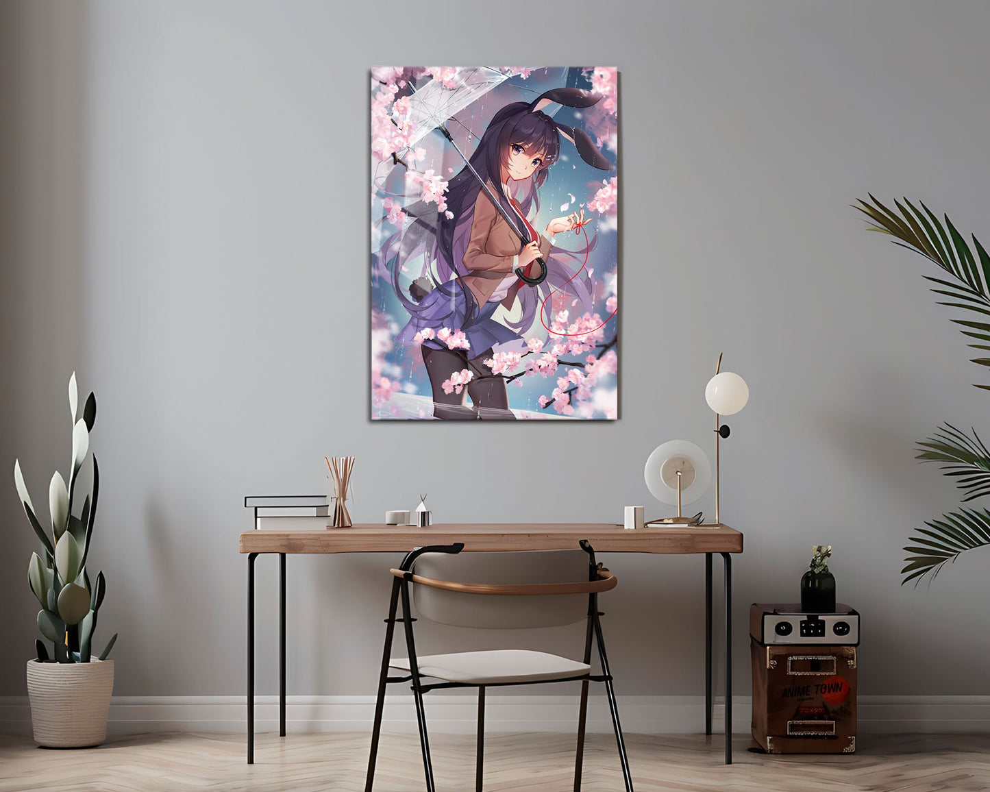 Anime Town Creations Metal Poster Bunny Girl Senpai Mai Sakurajima School Girl 24" x 36" Home Goods - Anime Rascal Does Not Dream of Bunny Girl Senpai Metal Poster