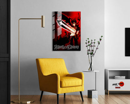 Black Clover Asta Red Metal Poster