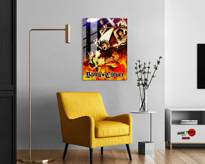 Black Clover Flames Metal Poster
