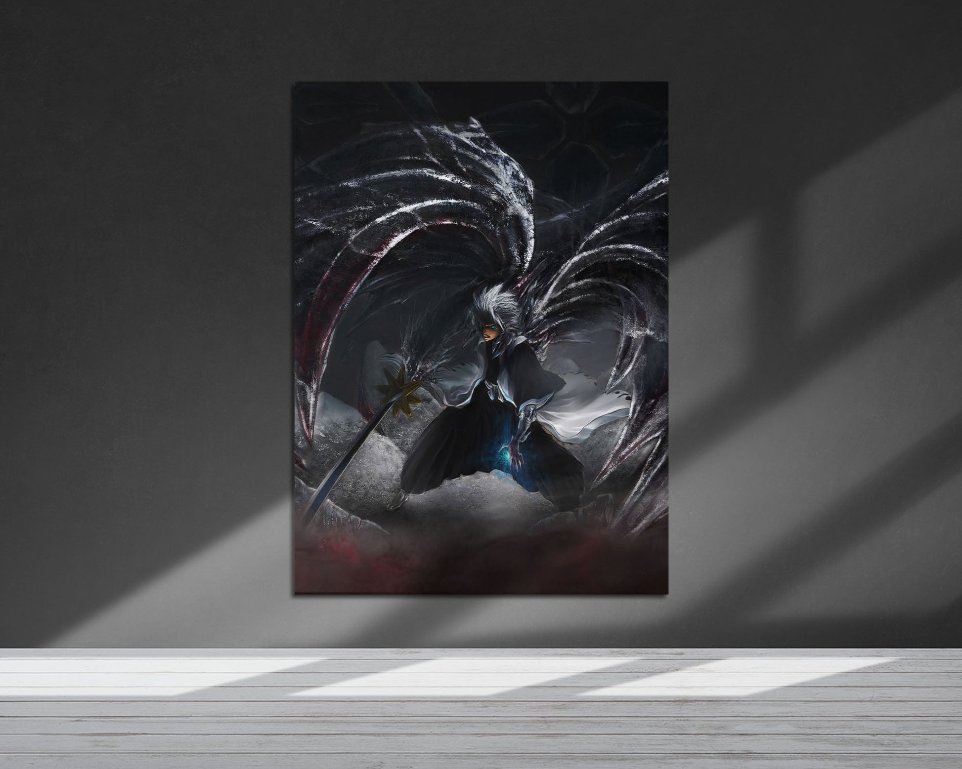 Anime Town Creations Metal Poster Bleach Hitsugaya Toshiro Dark Bankai 24" x 36" Home Goods - Anime Bleach Metal Poster